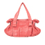 Zagliani Coral Pink Python Pleated Bag 画像