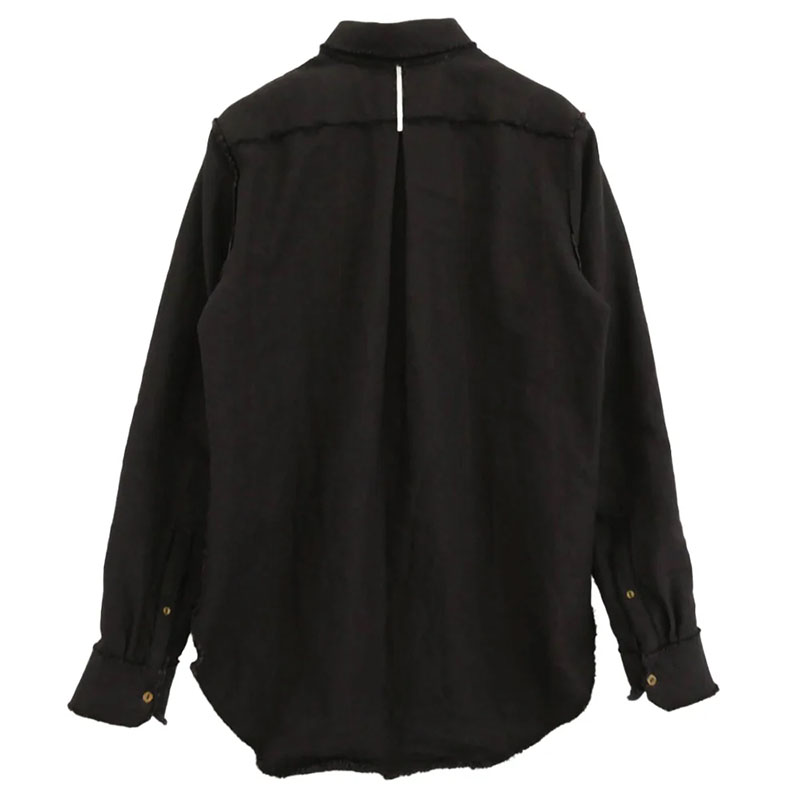 アラキユウ S06 NTKOWL RAW CUT POINTED COLLAR NARROW SHIRT IN SPECIAL FABRIC ダークブラウン系 買取実績 画像