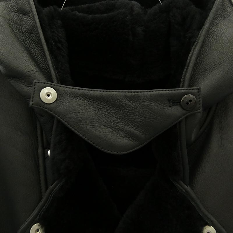 イサムカタヤマバックラッシュ 23AW 2068-02 NIGHT GOWNS MOUTON HOODED RIDERS ムートン フーディー ダブルライダース ジャケット 買取実績 画像
