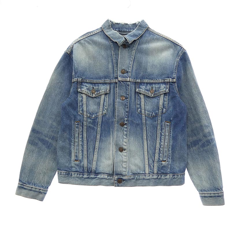 バレンシアガ 557388 TBP46 ダメージ加工 バックロゴ デニム ジャケット 買取実績