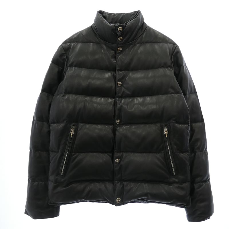 クロムハーツ（原本無） STIFF LTHR スティッフ クロスボール ボタン レザー ダウンジャケット 買取実績