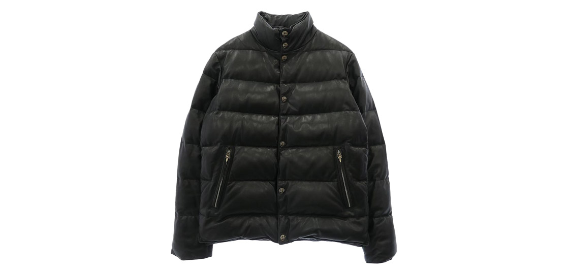 クロムハーツ（原本無） STIFF LTHR スティッフ クロスボール ボタン レザー ダウンジャケット 買取実績