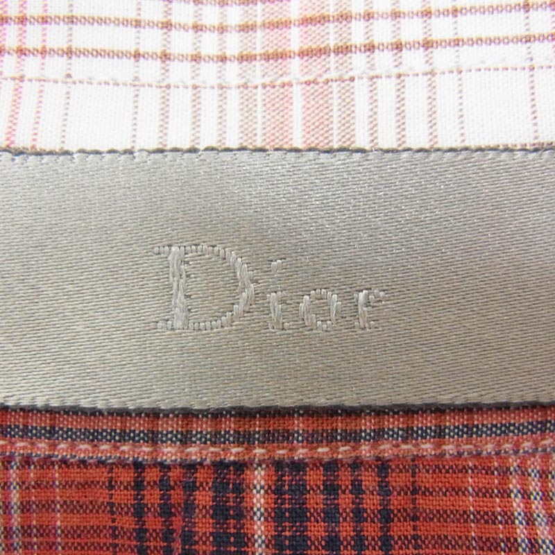ディオールオム 06SS 6EH1054481 エディ期 チェックシャツ 半袖 シャツ 買取実績 画像