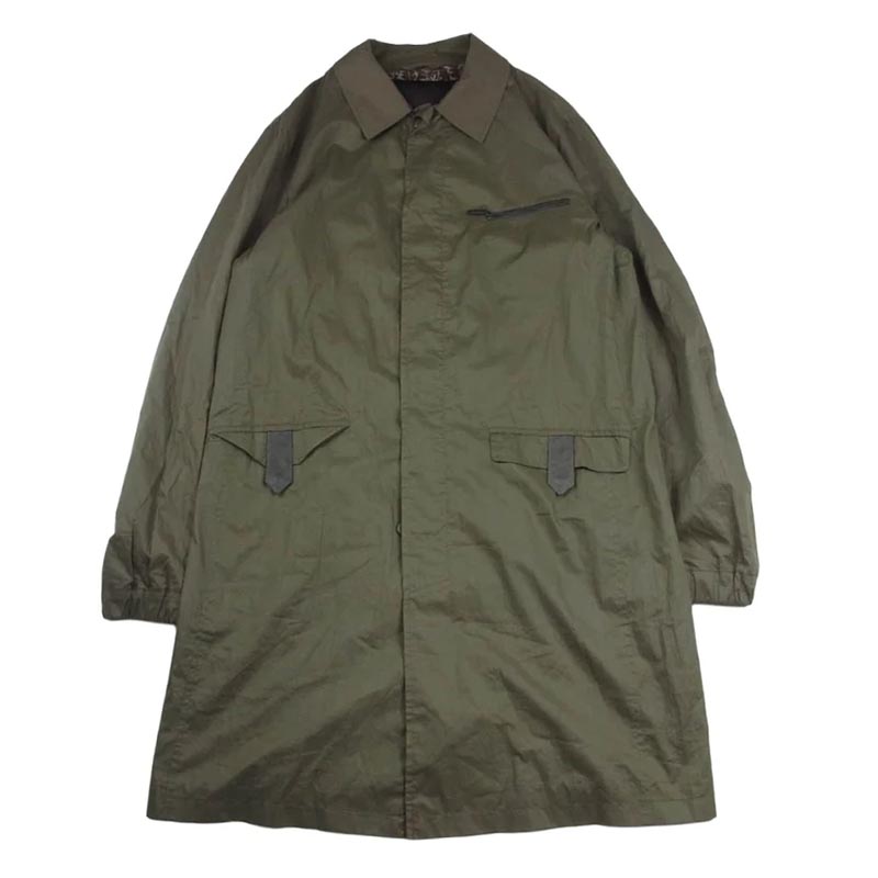 エトロ 111-13108-1050 レザー 切替 裏地シルク混 ステンカラーコート 買取実績