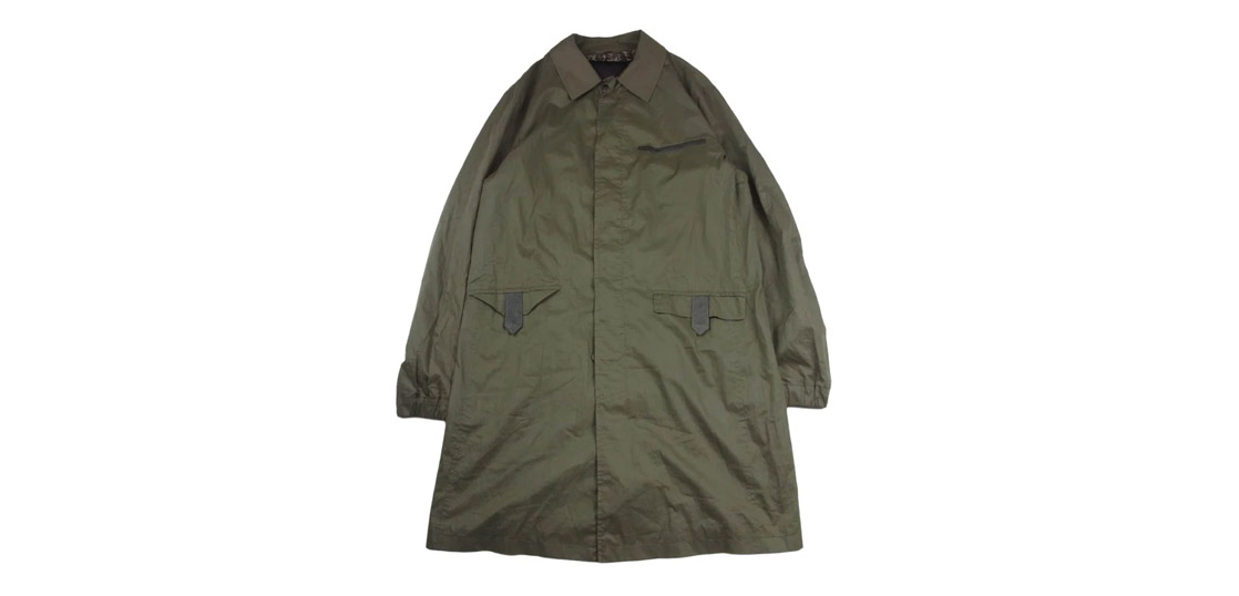 エトロ 111-13108-1050 レザー 切替 裏地シルク混 ステンカラーコート 買取実績
