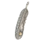 オールドメタル付き特大フェザーイボメタル 左向き 画像