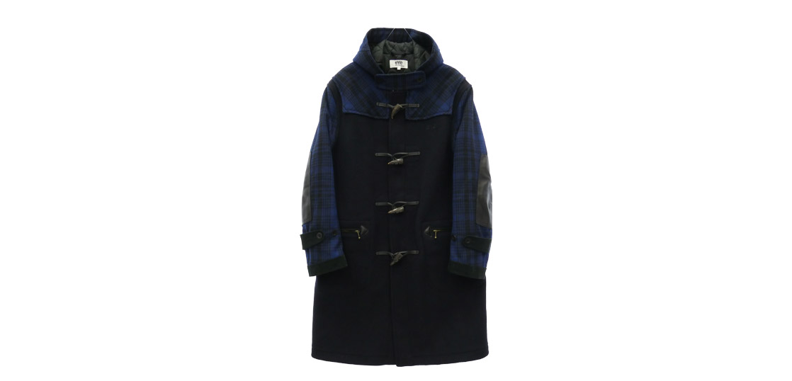 ジュンヤワタナベコムデギャルソン 19AW WD-C903 eYe アイズ Gloverall Customize エルボーパッチ チェック ダッフルコート 買取実績