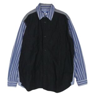 ジュンヤワタナベコムデギャルソンマン 23AW WL-B004 ストライプ 切替 エルボーパッチ 長袖 シャツ 買取実績