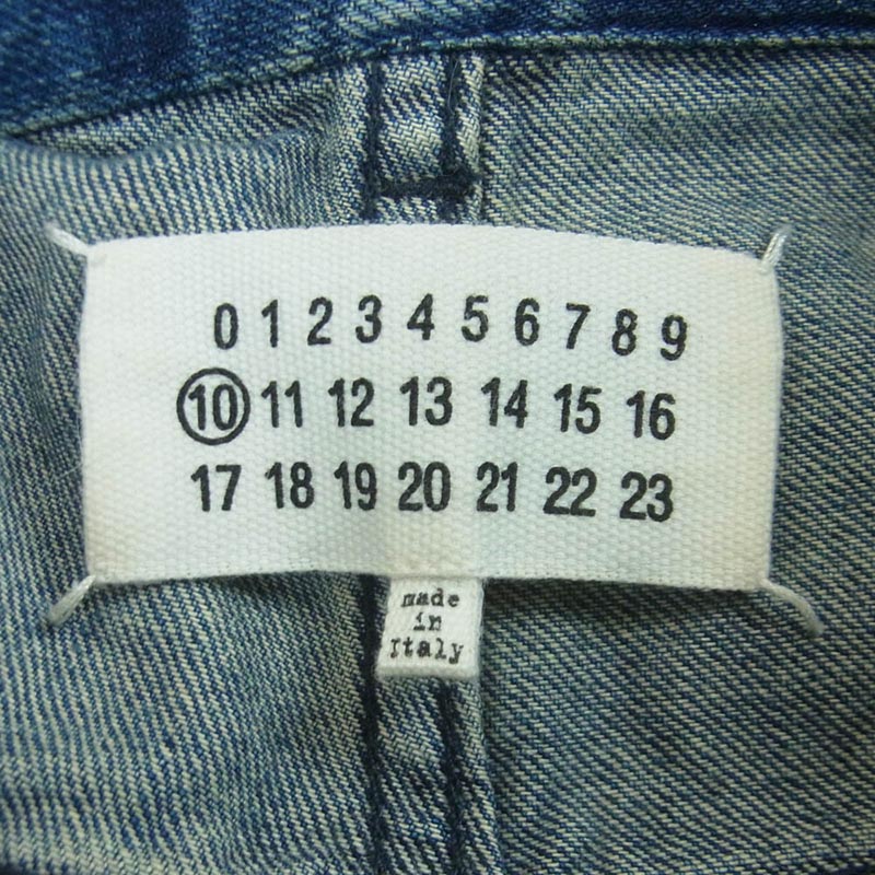 メゾンマルジェラ S50LA0079 S30272 10ライン Vintage Blue Denim Jeans 四つタグ ヴィンテージ加工 パッチワーク デニム パンツ ジーンズ 買取実績 画像