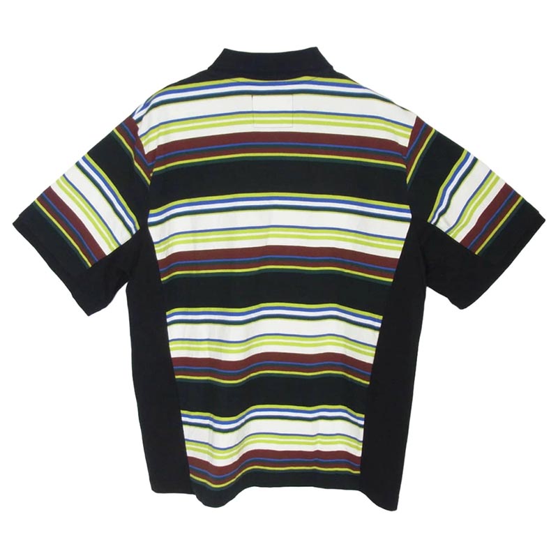 サカイ 26SS 26-04021M Stripe Cotton Jersey Polo Shirt ストライプ コットン ジャージー ハーフジップ ポロシャツ 買取実績 画像