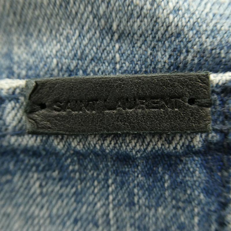 サンローラン 20AW 624574 Y00WA Washed Wide Denim Pant ウォッシュド ジップフライ ワイド デニム パンツ 買取実績 画像