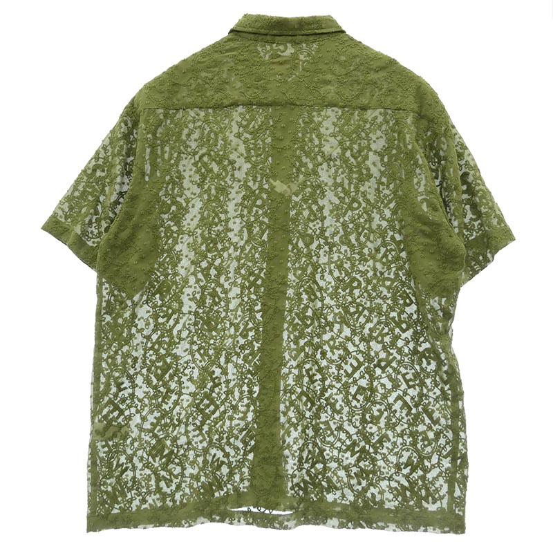 シュプリーム 22SS Chainstitch Chiffon S/S Shirt Olive チェインステッチ シフォン オリーブ 半袖 シャツ 買取実績 画像