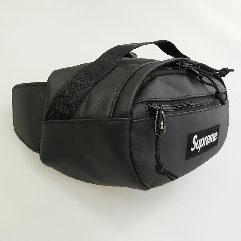 シュプリーム 24AW Leather Waist Bag ボックスロゴ レザー ウエスト ボディ バック 買取実績 画像