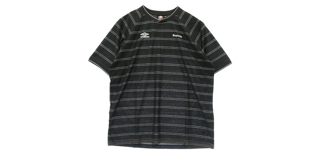 シュプリーム 25SS × Umbro Stripe Soccer Jersey ロゴ Tシャツ 買取実績