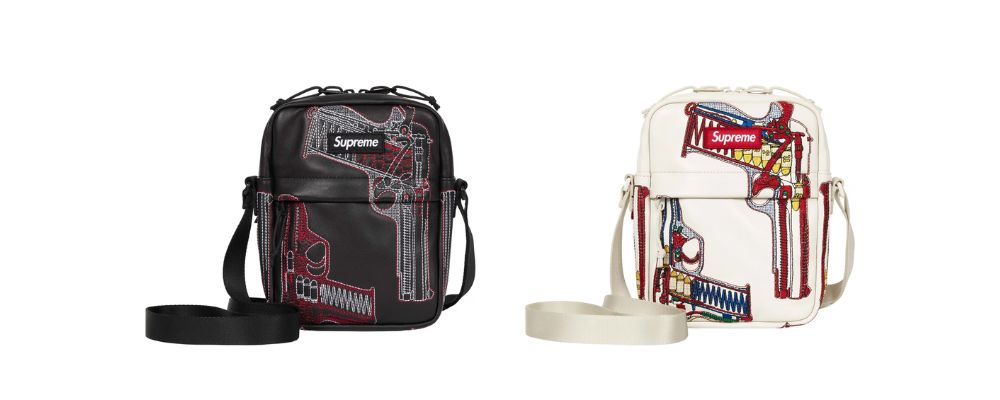 Supreme 2026SS Week19発売予定アイテムまとめ｜ブランド古着買取専門店LIFEGuns Embroidered Leather Shoulder Bag 26,400円画像