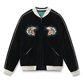 テーラー東洋 TT15809-119 60周年記念 SP Velveteen × Acetate Quilted Souvenir Jacket Stencil Paint タイガーヘッド 画像