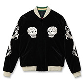 テーラー東洋 TT15666-119 50s Style Velveteen Souvenir Jacket  蛇髑髏 画像