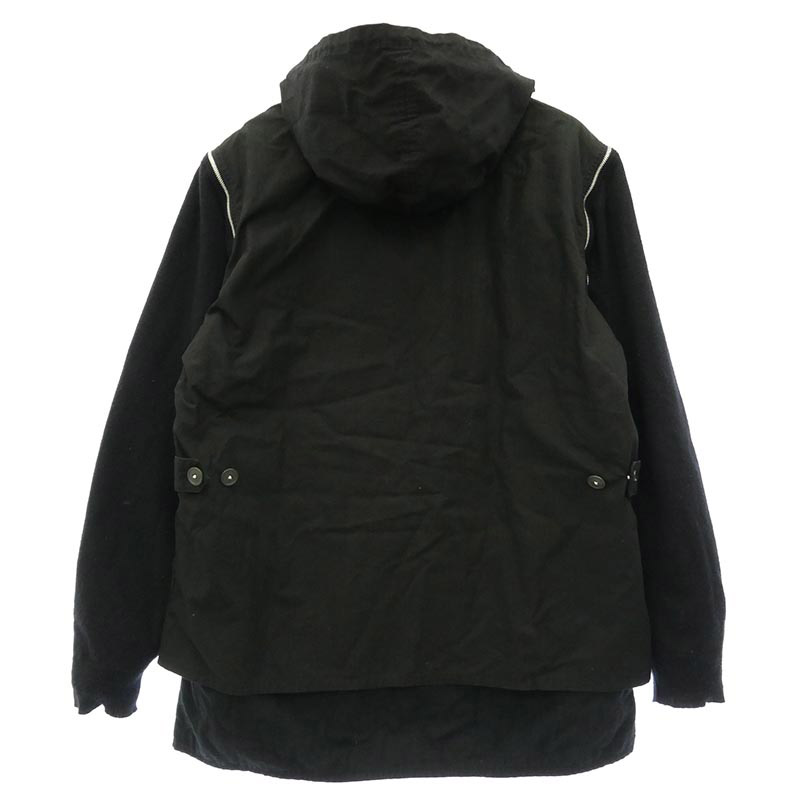 アンダーカバー 04AW B254-B16 but期 カシミヤ切替 リップストップ レイヤード ブルゾン フード付き ジャケット 買取実績 画像