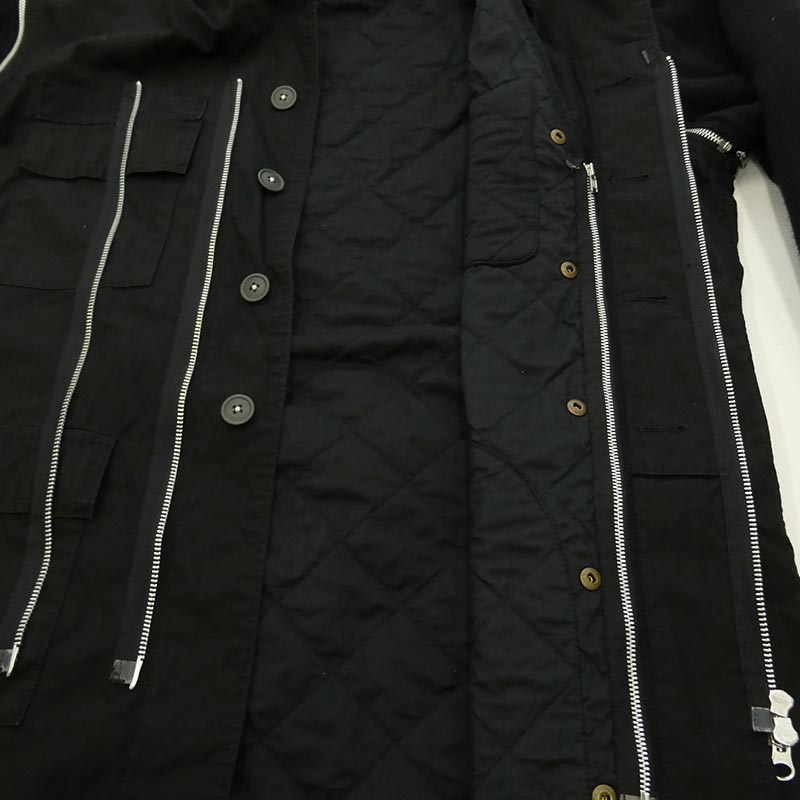 アンダーカバー 04AW B254-B16 but期 カシミヤ切替 リップストップ レイヤード ブルゾン フード付き ジャケット 買取実績 画像