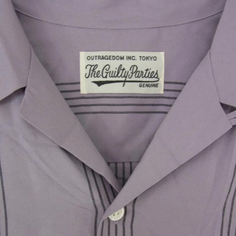 ワコマリア 24SS 24SSE-WMS-OC01 STRIPED OPEN COLLAR SHIRT L/S ストライプ オープンカラー 開襟 長袖 シャツ 買取実績 画像