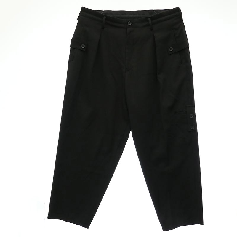 ヨウジヤマモトプールオム 24AW H0-P46-100 ウール ギャバジン サイドストラップ ワイド パンツ 買取実績