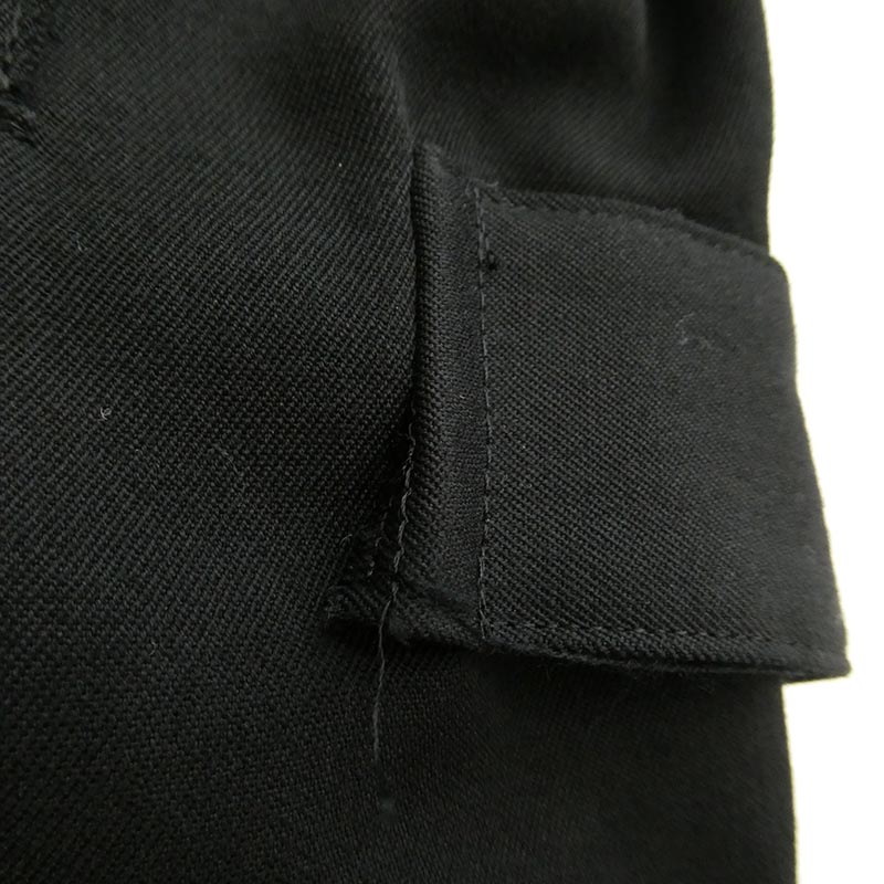 ヨウジヤマモトプールオム 24AW H0-P46-100 ウール ギャバジン サイドストラップ ワイド パンツ 買取実績 画像