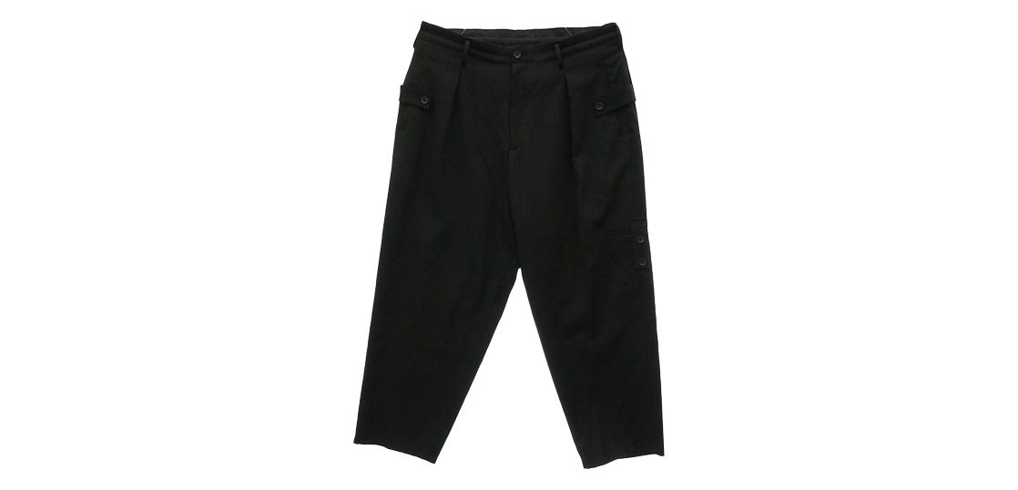 ヨウジヤマモトプールオム 24AW H0-P46-100 ウール ギャバジン サイドストラップ ワイド パンツ 買取実績