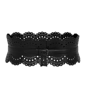 ALAÏA アライア BUSTIER BELT IN VIENNE WAVE CALFSKIN BLACK 画像