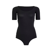 ALAÏA アライア SHORT SLEEVES SECOND-SKIN KNIT BODYSUIT BLACK 画像