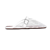 ALAÏA アライア FLAT MULES IN FISHNET OPTICAL WHITE 画像