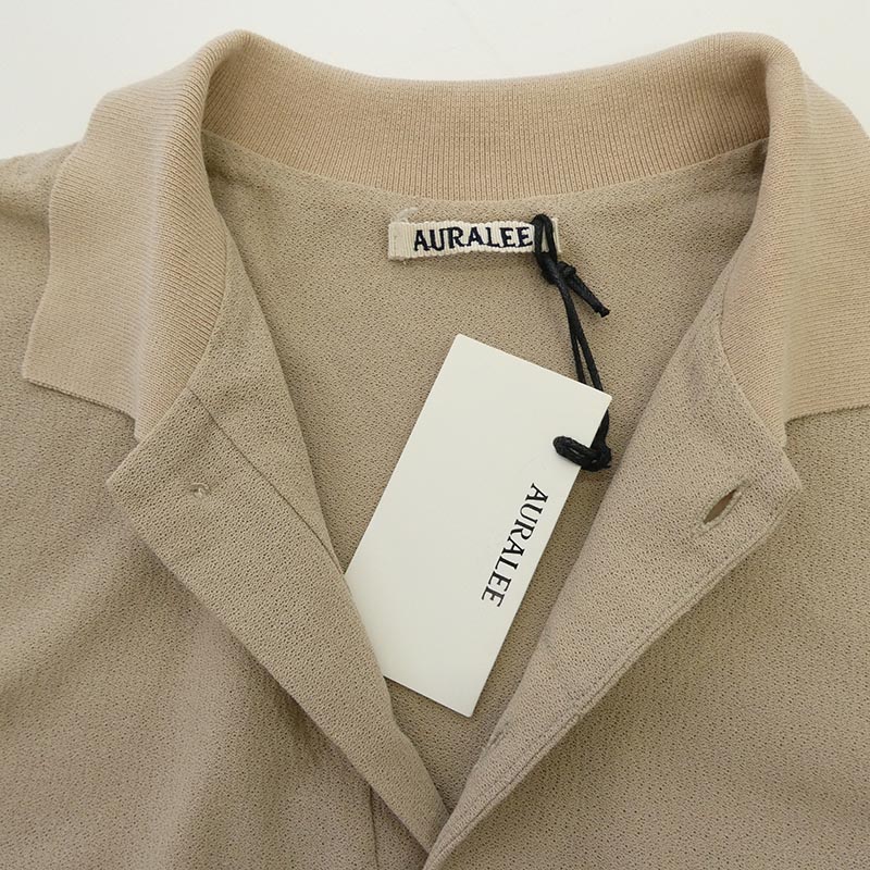 オーラリー 20SS A20SP02KN HARD TWIST AMUNZEN KNIT POLO 強撚糸 ハ―ドツイスト アムンゼン生地 ニット 半袖 ポロシャツ 買取実績 画像
