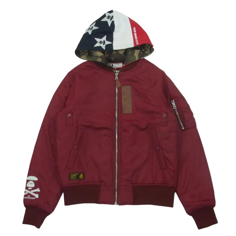 アベイシングエイプ APPJKM7247XXB AAPE エーエイプ フード着脱可 中綿 MA-1 ボンバー ジャケット 買取実績