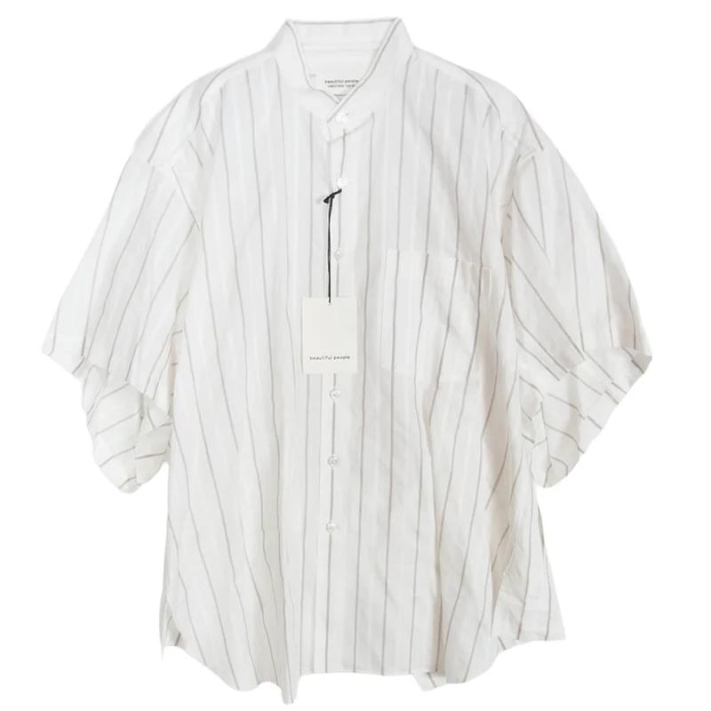 ビューティフルピープル double-end cotton silk JQ stripe shirt 買取実績