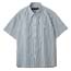 ブルコ 163-21-118 スタンダードワークシャツ S/S Stripe IVORY 画像