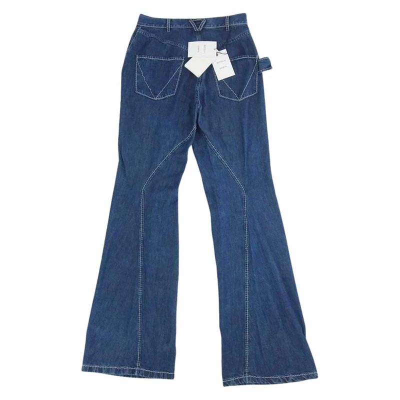 ボッテガヴェネタ 21SS 654286 V0SH0 Fluid Denim Pant トライアングルステッチ デニム パンツ 買取実績 画像