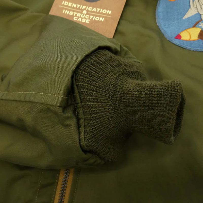 バズリクソンズ BR11743 B-15 64th BOMB 刺繍ワッペン 裏地モヘア混ウール フライト ボンバー ジャケット ブルゾン 買取実績 画像