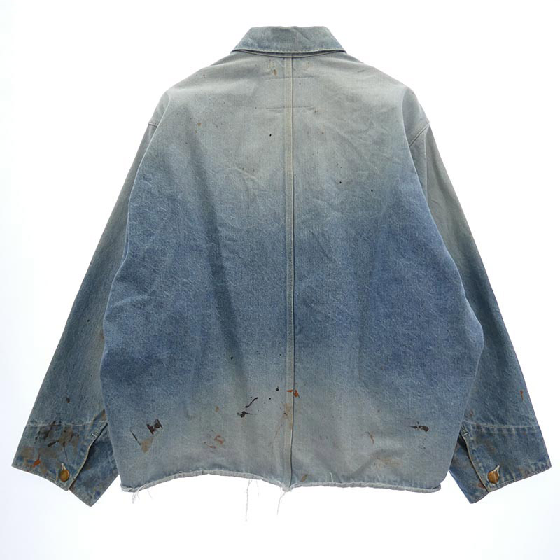 ダブレット 24AW 24AW47BL204 CUT OFF DENIM COVERALL カットオフ デニム ペンキ加工 カバーオール 買取実績 画像