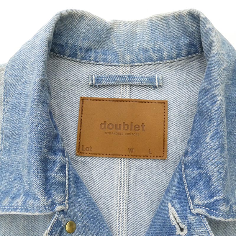 ダブレット 24AW 24AW47BL204 CUT OFF DENIM COVERALL カットオフ デニム ペンキ加工 カバーオール 買取実績 画像