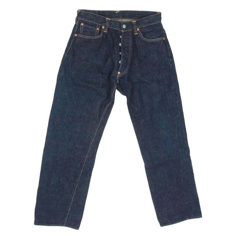 エヴィス 2001 No.1スペシャル ホワイト カモメ ペンキ ボタンフライ デニム パンツ 買取実績 画像