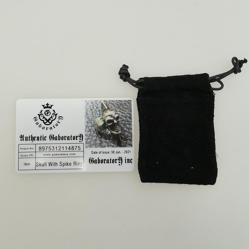 ガボール ギャランティ付属 ホールディング Skull With Spike Ring スパイクスカルリング 買取実績 画像