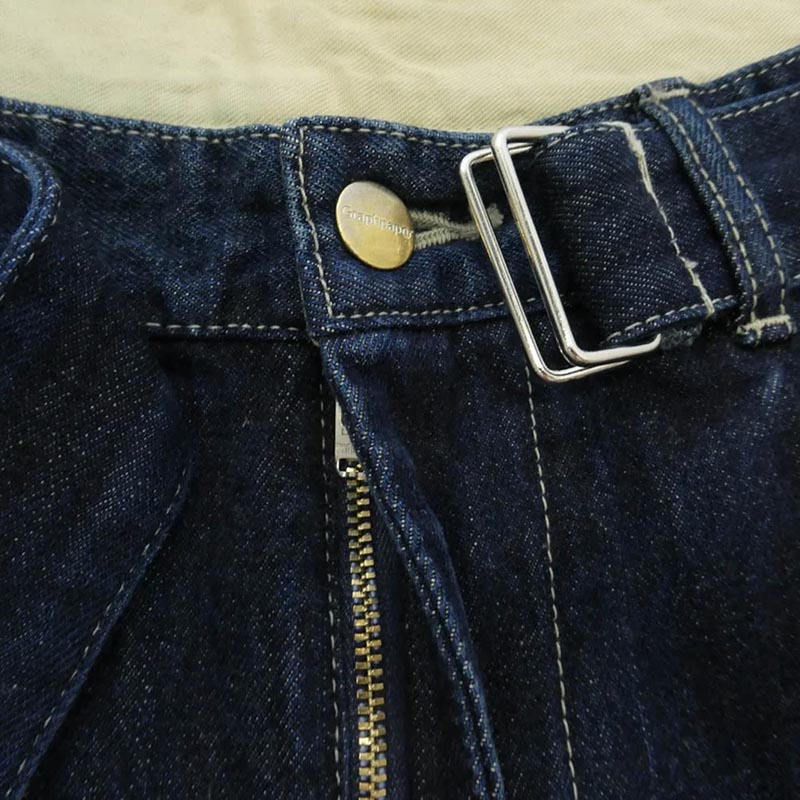グラフペーパー GU263-40063DB Selvage Denim Belted Pants DARK FADE セルビッチ デニム パンツ 買取実績 画像