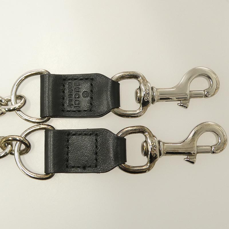 グッチ レザーコンビ 2クリップ ウォレット チェーン 買取実績 画像
