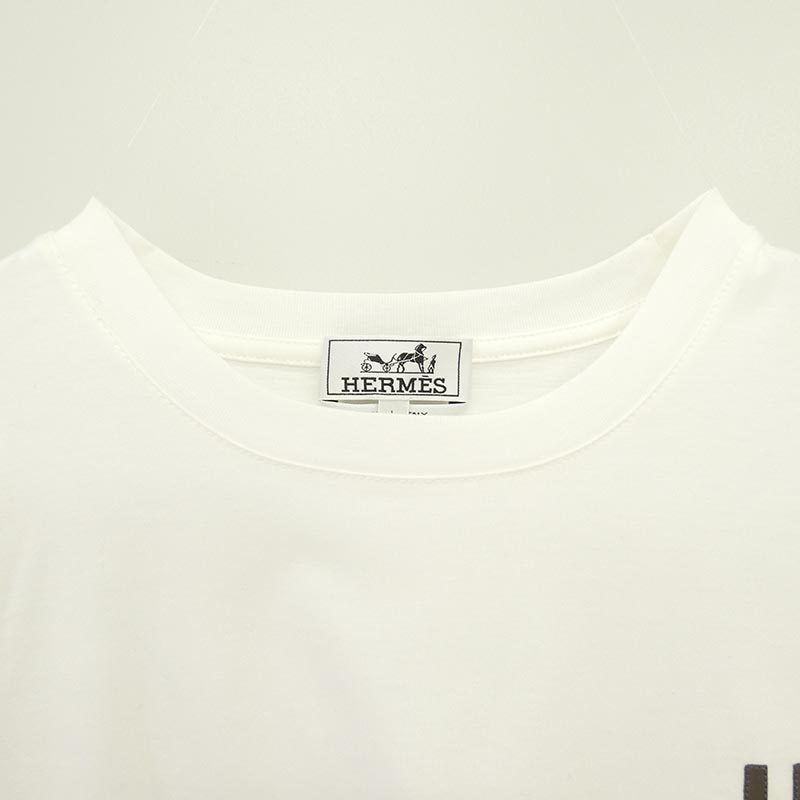 エルメス イタリア製 JEU D'ADRESS ミニレザーパッチ ジュ ダドレス レザーパッチ ロゴ 半袖 Tシャツ 買取実績 画像