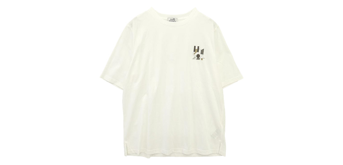 エルメス イタリア製 JEU D’ADRESS ミニレザーパッチ ジュ ダドレス レザーパッチ ロゴ 半袖 Tシャツ 買取実績