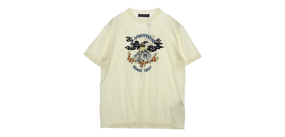 ルイヴィトン 1AIMAU × NIGO ファレル・ウイリアムスト スリーブショート ニット クルーネック オーガニックコットン 半袖 刺繍 ロゴ サマーニット 買取実績