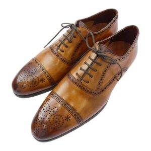 マグナーニ Selection 29902 セレクションライン ブローグ ステッチキャップトゥ レザー シューズ コニャック 買取実績 画像