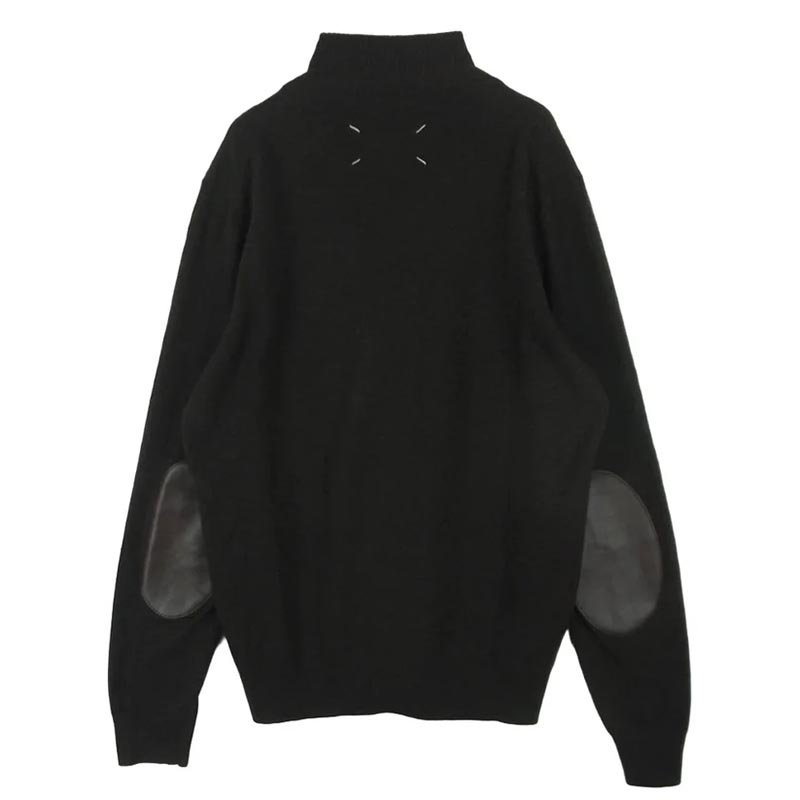 メゾンマルタンマルジェラ 16AW S30HA0907 四つタグ 14ライン エルボーパッチ ハーフジップ ニット 買取実績 画像