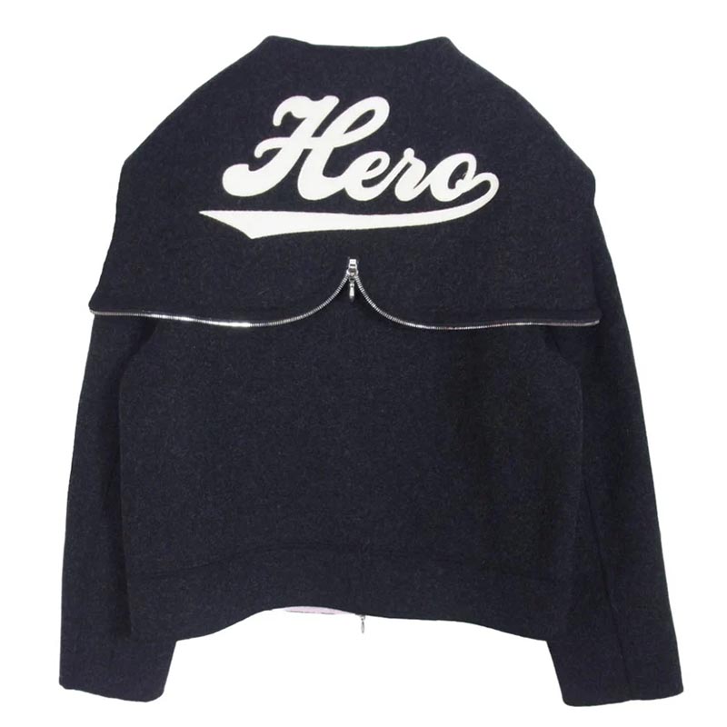 MASU 24AW MPFW-BL0124 BAT COLLAR ZIP UP JACKET ロゴデザイン バットカラー ウール ジップアップ ジャケット 買取実績 画像