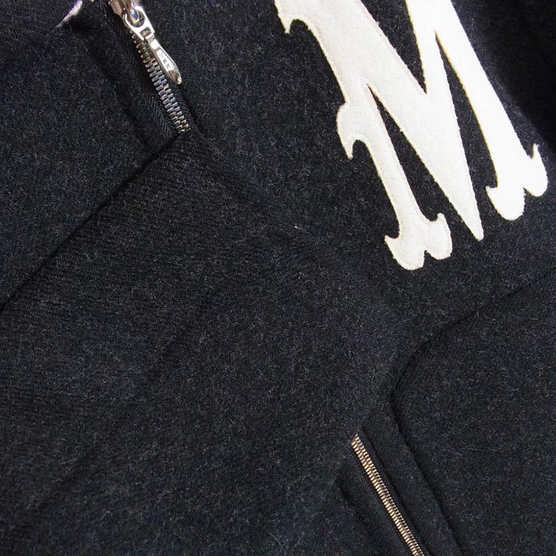MASU 24AW MPFW-BL0124 BAT COLLAR ZIP UP JACKET ロゴデザイン バットカラー ウール ジップアップ ジャケット 買取実績 画像