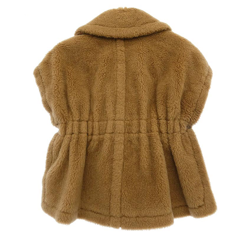 マックスマーラ 25AW NEWABAVO Camel ニューアバボ キャメル テディベア ケープ ファー ボア アウター コート 買取実績 画像